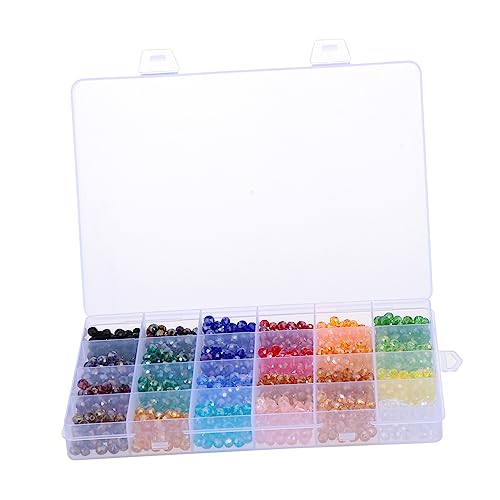 Uonlytech Facettierte Kristallperlen mit Behälterschachtel Fächer für DIY Schmuckherstellung Armbänder und Halsketten Hochwertige Lose Perlen Ab Farben Uonlytech Facettierte Kristallperlen mit Behälterschachtel Fächer für DIY Schmuckherstellung Armbänder und Halsketten Hochwertige Lose Perlen Ab Farben von Uonlytech