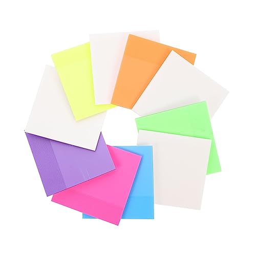 Uonlytech Farbige Memo Haftnotizen Pack Transparente Klebezettel für Schule Büro Studieren Praktische Notizen für Erinnerungen und Organisation von Uonlytech