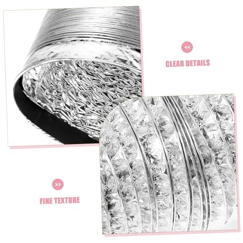 Uonlytech Flexibler Aluminiumfolie Abluftschlauch Hochtemperaturbeständig Ofen Kaminrohr für Dunstabzugshaube Küche Lüftungssystem von Uonlytech