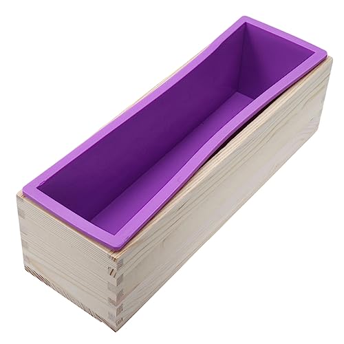 Uonlytech Flexibles Rechteckiges Seifenlaib Silikonformset mit Holzbox DIY Werkzeug für Kuchenherstellung Farbe Kleine Zufällige Farbe Uonlytech Flexibles Rechteckiges Seifenlaib Silikonformset mit Holzbox DIY Werkzeug für Kuchenherstellung Farbe Kleine Zufällige Farbe von Uonlytech