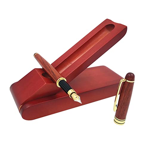 Uonlytech Füllfederhalter aus Holz mit Elegantem Etui für Abschluss Vatertag Stilvolles Schreibgerät für Büro Schule und Kalligraphie Uonlytech Füllfederhalter aus Holz mit Elegantem Etui für Abschluss Vatertag Stilvolles Schreibgerät für Büro Schule und Kalligraphie von Uonlytech