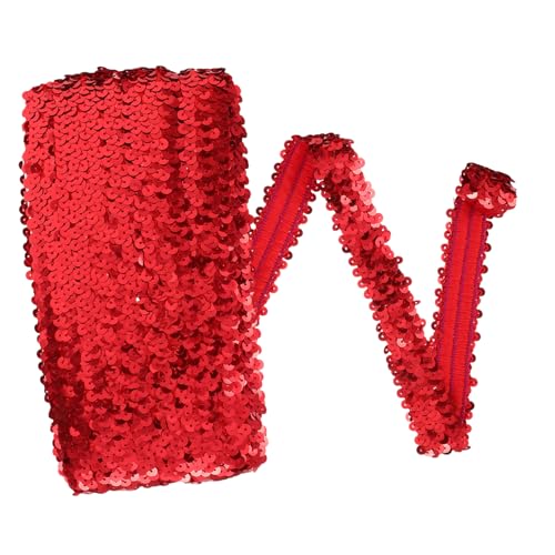 Uonlytech Glitzernde Paillettenborte Elastische Dekoborte für Kleidung Vorhänge und DIY Projekte Cuttable Strapazierfähig Eleganter für Handwerksarbeiten von Uonlytech