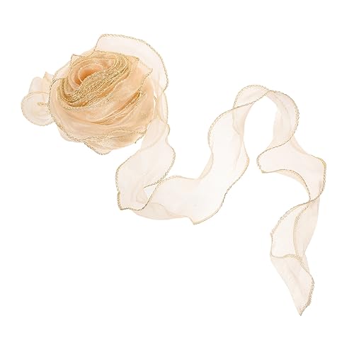 Uonlytech Goldkante Geschenkband Breit Dekoratives Bastelband mit Feiner Verarbeitung Robust und Vielseitig für Hochzeitsdeko Blumensträuße Diy Schleifen Geschenkverpackung von Uonlytech