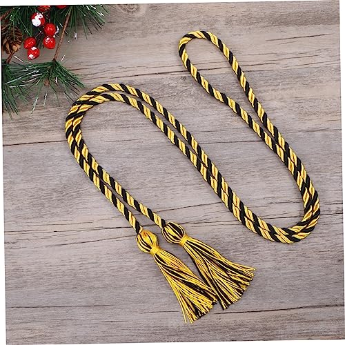 Uonlytech Graduation Honor Cord Polyester Kordel mit Quaste für Bachelor Abschlussfeier Langlebiges Glattes Garn Dekoratives Abschlussseil Gelb Schwarz Geeignet für Absolventen und Uonlytech Graduation Honor Cord Polyester Kordel mit Quaste für Bachelor Abschlussfeier Langlebiges Glattes Garn Dekoratives Abschlussseil Gelb Schwarz Geeignet für Absolventen und von Uonlytech