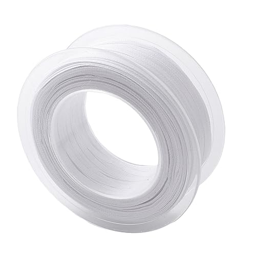 Uonlytech Gurtband Polyester Weiß für Blumenband Chiffon doppelt Blumen- Bänder zum Verpacken Satinband Verpackung Seide Schleife wickeln Band zum Verpacken Geschenkband von Uonlytech