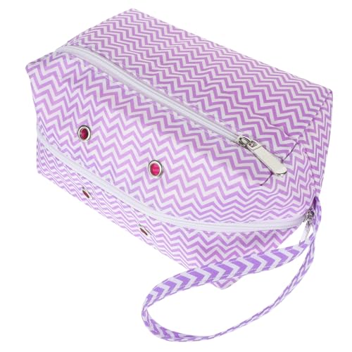 Uonlytech Häkelwerkzeug Aufbewahrungstasche Garn Organizer mit Zusätzlichem Stauraum für Strickzubehör Projekte Gestreift von Uonlytech