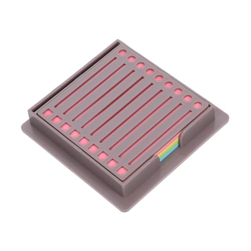 Uonlytech Haftnotizhalter mit Schablone Praktischer Organizer für Büro und Schule Farben Stabiler Material Spender für Notizen und Zeichnungen von Uonlytech