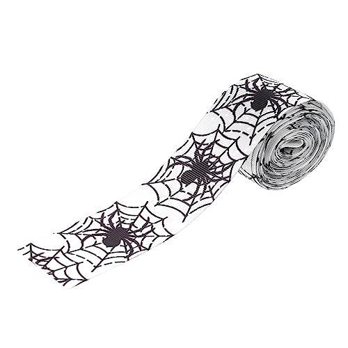 Uonlytech Halloween Geschenkband Dekoratives Ripsband mit Leuchtenden Mustern Vielseitig für Geschenkverpackung DIY Basteln Partydekoration und Halloween Feiern Geeignet von Uonlytech