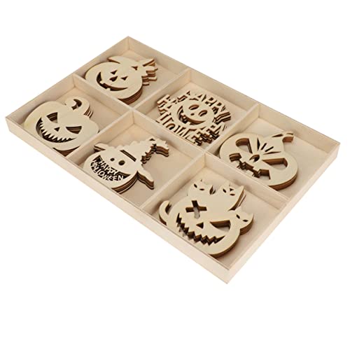 Uonlytech Halloween Holz Anhänger Set Deko für Halloween Partys mit Fächern Hochwertige Holzmaterialien für Langlebige Verwendung Charmante für Zuhause für DIY Projekte und Kreative Uonlytech Halloween Holz Anhänger Set Deko für Halloween Partys mit Fächern Hochwertige Holzmaterialien für Langlebige Verwendung Charmante für Zuhause für DIY Projekte und Kreative von Uonlytech