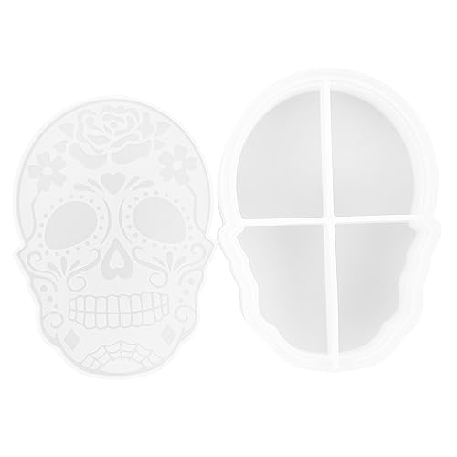 Uonlytech Halloween Schädelform Silikon Gießform DIY Dekorative Schädelbox Handgefertigte Handwerksform Für Projekte Langlebig Und Praktisch Für Schmuck von Uonlytech
