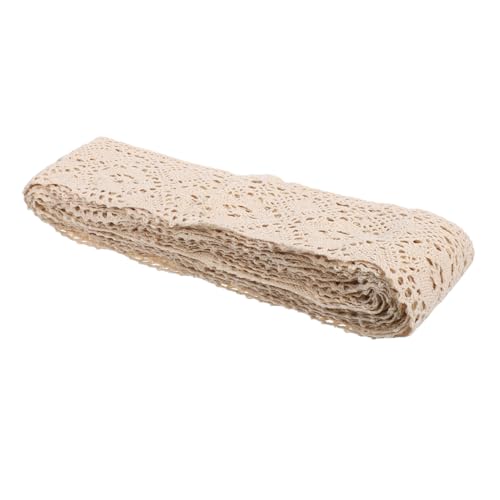 Uonlytech Handgefertigte Spitze Gehäkelte Spitze Häkelbesatz Spitzenstoff Zum Nähen Spitzenband Spitzenbesatz Aus Baumwolle Zum Nähen Trimmen Baumwollfaden Beige von Uonlytech