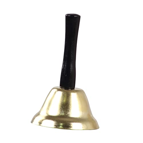 Uonlytech Handglocke mit Holzgriff Laute Musikalische Percussion Handglocke Goldene Handrufglocke für Bars Restaurants Hotels und Empfangsbereiche Uonlytech Handglocke mit Holzgriff Laute Musikalische Percussion Handglocke Goldene Handrufglocke für Bars Restaurants Hotels und Empfangsbereiche von Uonlytech