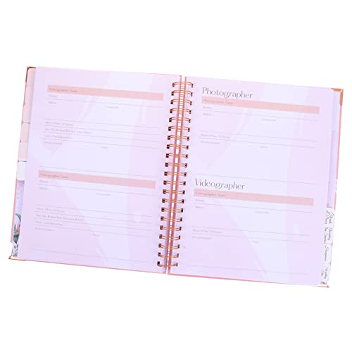 Uonlytech Hochzeitsplaner Notizbuch Verlobungs Notebook für Braut mit Romantischem Cartoon Design für Hochzeitsfeiern und Jubiläen Erinnerungen und Planen Hochwertiger und Dekorativer von Uonlytech