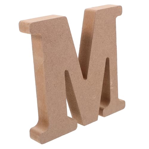 Uonlytech Holz Alphabet Ornamente Hochzeit Party leer Dekoration Briefbrett hause buchstaben Abschlussgeschenke für sie Blanko-Ornamente aus Holz Heimschild Basteln MDF von Uonlytech