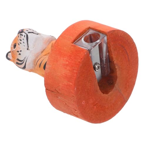 Uonlytech Holz Bleistiftspitzer Handheld Tragbar Realistisches Tiger Design Originell Manuell Für Schule Zuhause Reise von Uonlytech