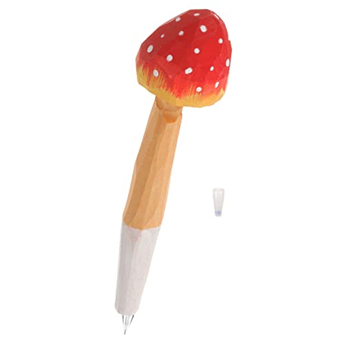 Uonlytech Holz Kugelschreiber Ergonomisch Pilzdesign Schreibstift für Studenten Schule Büro Kreative Holzschnitzerei Langlebiger Kugelschreiber Uonlytech Holz Kugelschreiber Ergonomisch Pilzdesign Schreibstift für Studenten Schule Büro Kreative Holzschnitzerei Langlebiger Kugelschreiber von Uonlytech