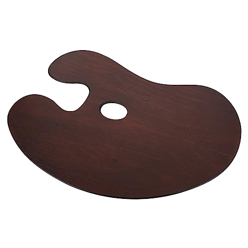 Uonlytech Holz Malpalette Ovale Mischpalette für Acrylfarben und Ölfarben Mittelgroßes Farbmischbrett mit Daumenloch Leichtes Wasserfestes Künstler Board für Malzubehör und DIY von Uonlytech