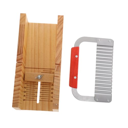 Uonlytech Holz Seifenschneider mit Klinge Ergonomischer Griff Schneideschlitze für Variable Seifenstärken Wellenmesser für Glatte Kanten Präzises DIY Seifenherstellung Werkzeug von Uonlytech