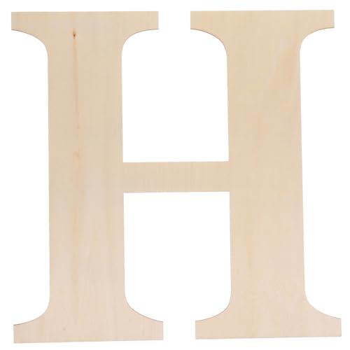 Uonlytech Holzbuchstabe zum Bemalen Diy Holz Buchstaben Deko Stilvolle Holzletter Cutouts Geeignet für Wand Regal Partydeko Personalisierbar für Hochzeit Geburtstag Shower von Uonlytech