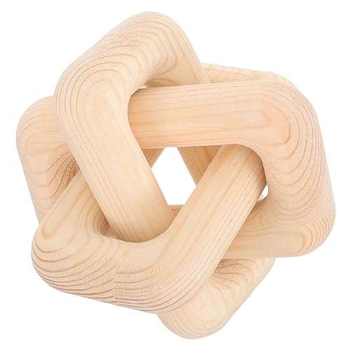 Uonlytech Holzkette mit Ring Knoten Rustikale Tischdekoration für Wohnzimmer Büro Mehr Hochwertige Handarbeit für Hochzeiten Partys und Tägliche Verschönerung von Uonlytech