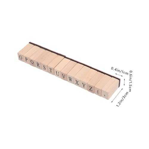 Uonlytech Holzstempel Alphabet Großbuchstaben Kreative Bastelstempel für Scrapbooking Kartengestaltung DIY Handgemacht Kompakt und Vielseitig von Uonlytech