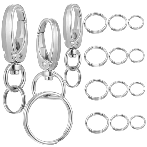 Uonlytech Hundemarken Clip Teilig mit Robusten Metallringen Langlebige Hundemarkenbefestigung für Katzen und Hunde Korrosionsbeständig Leicht Einfach zu Wechseln Geeignet für Halsband und von Uonlytech