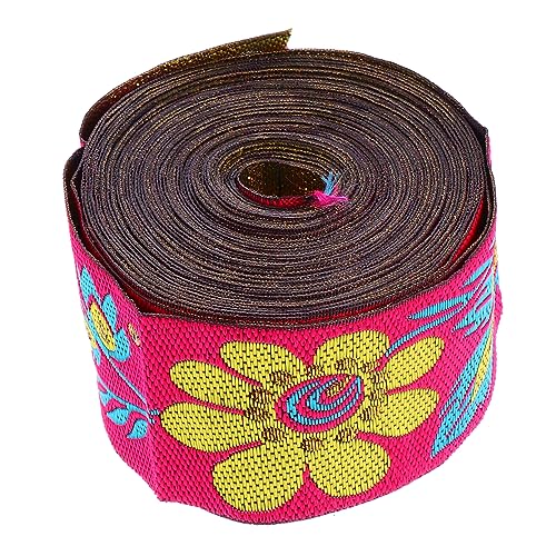 Uonlytech Jacquard-Gurtband bestickt Blumen trimmen Handwerk Stickerei Verschönerung Bastelbedarf Jacquard-Besatz gewebter Stoffbesatz Kleidung Accessoires Polyestergarn Rosy Uonlytech Jacquard-Gurtband bestickt Blumen trimmen Handwerk Stickerei Verschönerung Bastelbedarf Jacquard-Besatz gewebter Stoffbesatz Kleidung Accessoires Polyestergarn Rosy von Uonlytech