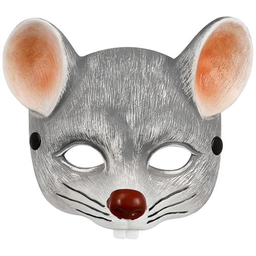 Uonlytech Karnevalsmaske, 3d-mausmaske, Party-gesichtsbedeckung für Cosplay, Halloween-zubehör für Kinder Und Erwachsene, Grau Uonlytech Karnevalsmaske, 3d-mausmaske, Party-gesichtsbedeckung für Cosplay, Halloween-zubehör für Kinder Und Erwachsene, Grau von Uonlytech