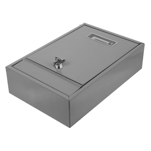 Uonlytech Kasten Große Wandmontage -Mailbox Briefkästen Für Das Draußen Wandbriefkästen Für Draußen Wandmontierte Postfächer Apartment -Mailbox Wandmontierter Grau Weißblech von Uonlytech