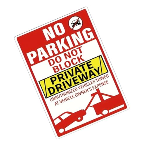 Uonlytech Keine Parkaufkleber Warnschild Auto-warnaufkleber Warnaufkleber Zum Parken Keine Parkplaketten Keine Parkschilder Auffahrt Verstoß Gegen Die Parkplakette Pvc Selbstklebend von Uonlytech