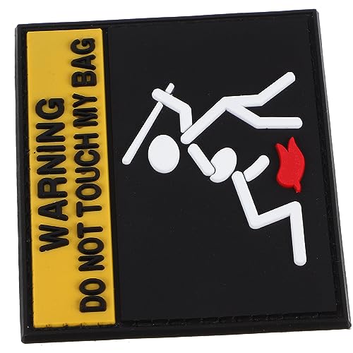 Uonlytech Kleidung Patch Warnung Design Klett Aufnäher für Diy Einzigartiger Warnpatch für Jacken Hüte und Taschen Langlebig und Vielseitig Einsetzbar von Uonlytech