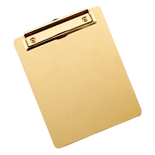 Uonlytech Klemmbrett aus Goldfarben mit Glatter Oberfläche für Schule Büro und Zuhause Schreibbrett zur Dokumentenablage Uonlytech Klemmbrett aus Goldfarben mit Glatter Oberfläche für Schule Büro und Zuhause Schreibbrett zur Dokumentenablage von Uonlytech