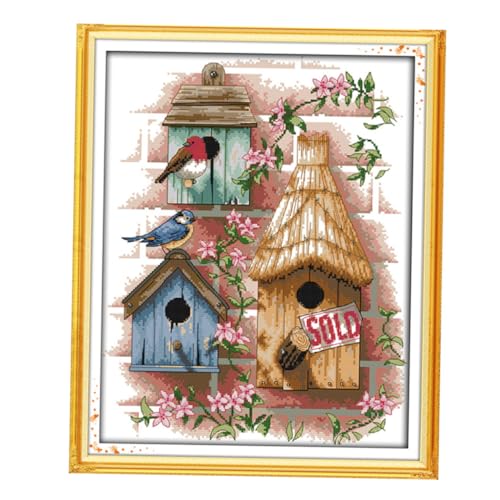 Uonlytech Kreuzstichstoff Zum Basteln Stickstoff Stickmaterial Stoff Baumwolle Handarbeitsstoff Stickdekoration Für Zuhause Stoff Stickfarbe Stickzubehör von Uonlytech