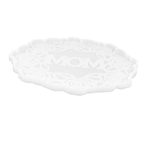 Uonlytech Kristall-Epoxy-Form Untersetzer Formen Schalenmattenform Party Silikonformguss Epoxidharzformen Silikon Silikonformen für Epoxidharz Schalenmatten-Gießform Kieselgel Weiß von Uonlytech
