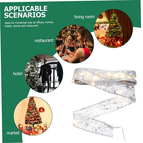 Uonlytech LED Weihnachtsbaum Schleifen Lichterband Batteriebetrieben Warmweißes Band mit Xmas Dekoration Vielseitig für Garten Party Fenster Moderne Weihnachtsbeleuchtung Hochwertiges von Uonlytech