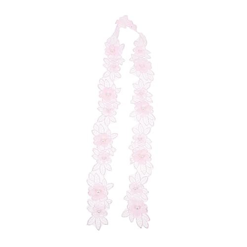 Uonlytech Lace Applique Flower Patch für Diy Kleidung Europäische Spitzenstickerei Rosa Stoffaufnäher für Kleider Taschen Jeans Dekoration für Handarbeiten und Vintage Projekte von Uonlytech