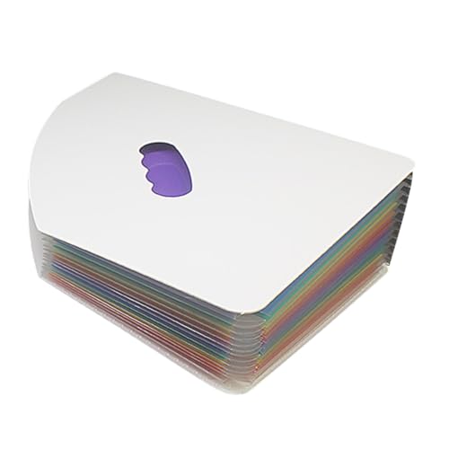 Uonlytech Lagige Aktenmappe Praktische Fächerordner für Dokumente Bunte Rainbow Mini Ordner zur Aufbewahrung Blättern für Büro und Schule von Uonlytech