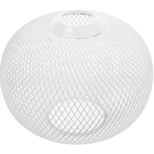 Uonlytech Mesh Lampenschirm AushöHlen Lampenschirm E27 Metall Lampenschutz Retro-Stil Lampenschirme FüR HäNgelampen FüR Deckenlampe HäNgelampe Schlafzimmer Dekoration WeißE Kugeln Formen von Uonlytech