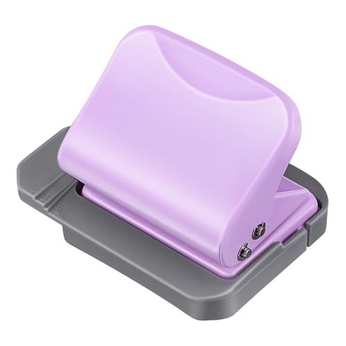 Uonlytech Loseblattbuch Locher für lose Blätter Puncher Locher aus Papier Tragbarer Papierlocher Ringbuchlocher Locher mit Spiralbindung Papierlocher für Spiralbinder Plastik Violett von Uonlytech