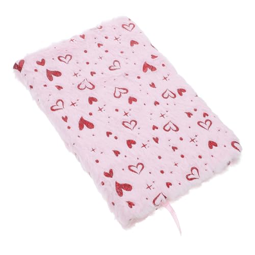 Uonlytech Love Plush Notebook Notizbuch Notizbücher Notizbuch Mit Plüscheinband Valentinstag-accessoire Aufnahmebuch Cartoon-tagebuch Tagebuch Zum Valentinstag Zubehör Beachten Papier Rosa von Uonlytech