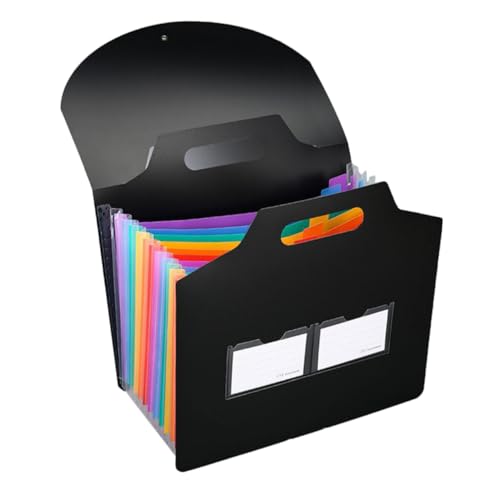 Uonlytech Mappe Tasche dokumentieren stapelbar Dokumentenorganisator Veranstalter Büro ordner Aktenhalter aus Papier Dateiorganisator Quittungsinhaber Organisator des Dateihalters Schwarz von Uonlytech