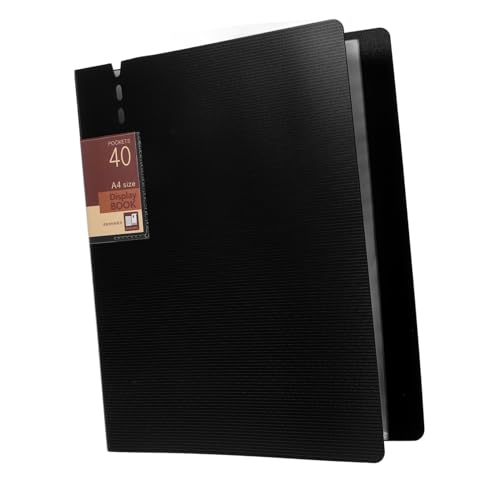 Uonlytech Mappe aktenordner aktentasche schutzfolie dokumententasche Dateiordner Plastikbinder Portfolio-Ordner für Kunstwerke Folio-Dokument-Organizer Ordner-Organizer Binderordner Black von Uonlytech