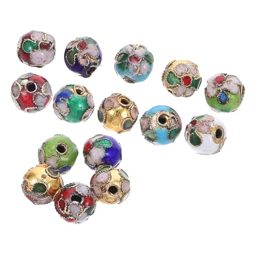 Uonlytech Mehrfarbige Cloisonné-Perlen, bunte Emaille-Blumenanhänger, gemischtes Bastelzubehör zur Schmuckherstellung, DIY-Armband- und Halskettenherstellung Uonlytech Mehrfarbige Cloisonné-Perlen, bunte Emaille-Blumenanhänger, gemischtes Bastelzubehör zur Schmuckherstellung, DIY-Armband- und Halskettenherstellung von Uonlytech