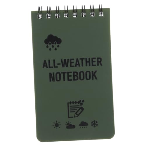Uonlytech Mehrzweck-Notizblock Spiral- Allwetter-Notizbuch wasserfestes Spiralnotizbuch Mini-Notizbuch für Kinderpartygeschenke Zeitplan-Notizblock Taschennotizbuch pp Green von Uonlytech