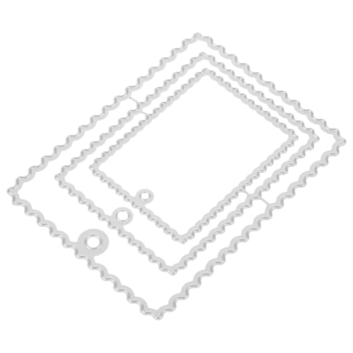 Uonlytech Metall Stanzschablone Hochcarbonstahl Prägeschablone Stanzformen für DIY Kartenherstellung Scrapbooking Fotoalbum Basteln Silber von Uonlytech