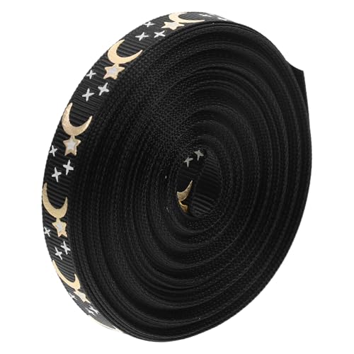 Uonlytech Moon And Star Eid Geschenkband Ramadan Dekorationsribbons für Breit für Feiern Einfach zu Schneiden Binden Verziert mit Mond und Sternmustern von Uonlytech