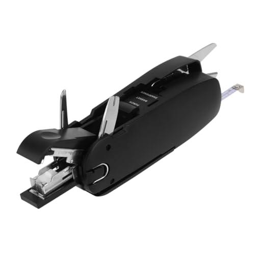 Uonlytech Multifunktionales Schreibwaren Set mit Schere Flexibler Lineal Anspitzer Hefter Cutter Schraubendreher Lochstanzer Nagelzieher und Werkzeugen Schwarz Uonlytech Multifunktionales Schreibwaren Set mit Schere Flexibler Lineal Anspitzer Hefter Cutter Schraubendreher Lochstanzer Nagelzieher und Werkzeugen Schwarz von Uonlytech