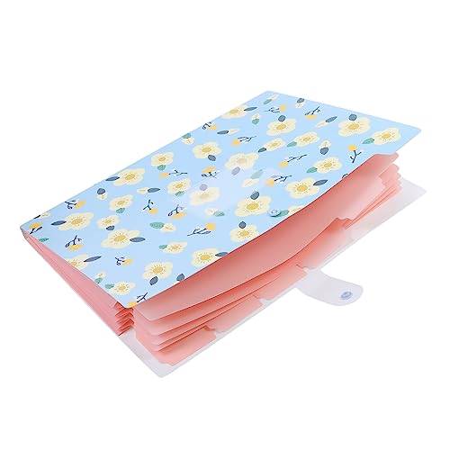 Uonlytech Multilayer Dokumentenmappe aus Kunststoff Erweiterbare Ordner für Büro und Schule Blau mit Floralem Design Praktische Aufbewahrung für Prüfungsunterlagen und Lernmaterialien Uonlytech Multilayer Dokumentenmappe aus Kunststoff Erweiterbare Ordner für Büro und Schule Blau mit Floralem Design Praktische Aufbewahrung für Prüfungsunterlagen und Lernmaterialien von Uonlytech