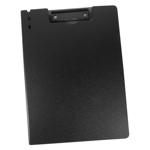 Uonlytech Ordner Zwischenablage Klemmbrett mit Speicher Zwischenablage-Ordner Klassenzimmer-Klemmbretter tragbares Schreib-Klemmbrett Datei Zwischenablage Klemmbretter schreiben PVC Schwarz von Uonlytech