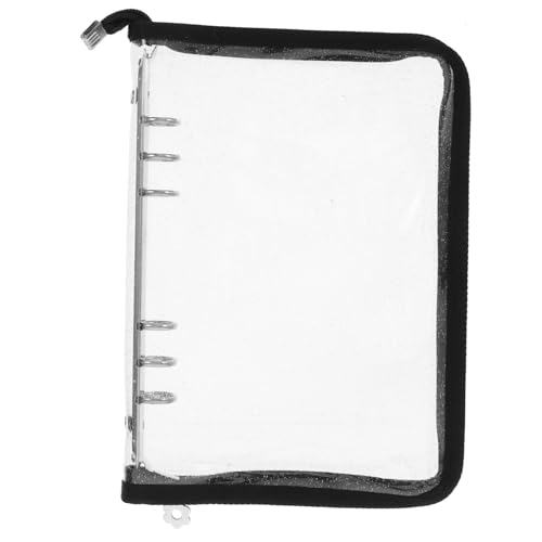 Uonlytech Ordner foto aufbewahrung multifunktionale Tragetasche Grußkartenhalter Fotoalbumhüllen aus Kunststoff Fotoalbum Binder Loseblatt-Aufbewahrungsmappe Fotoseitenschutz PVC Black von Uonlytech